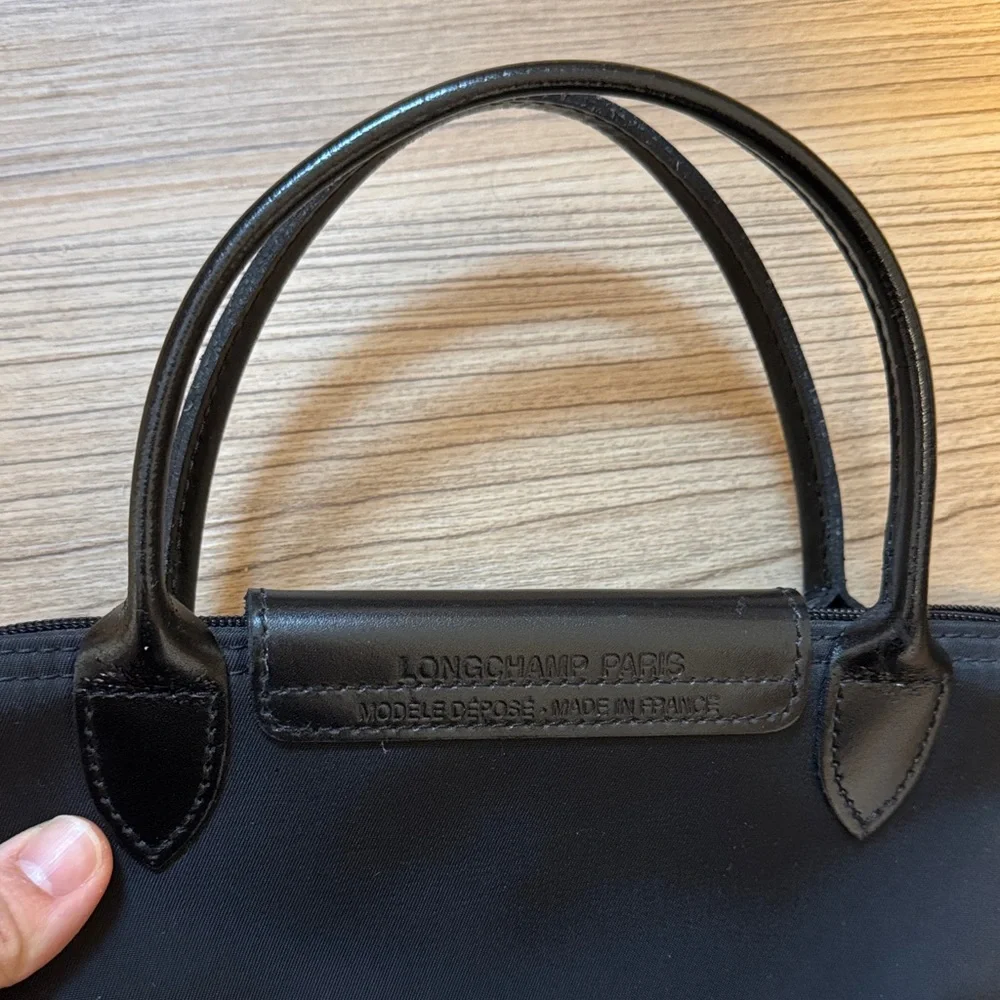 Small longchamp le pliage heavy nylon bag - black - Picture 3 of 12